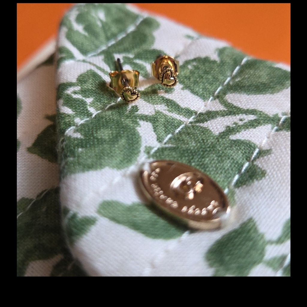 Nwt! Sezane Andy Golden Heart Earrings